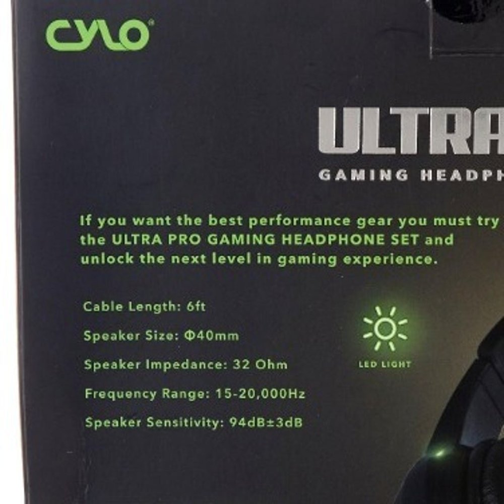 Cylo Ultra Pro Gaming Headphone Multi-Platform LED Lights Build~in Mic Headset - Picture 8 of 13